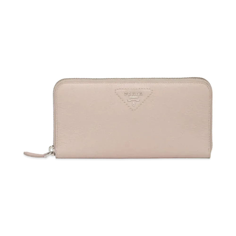 PRADA Large Leather Wallet "Water Lily"