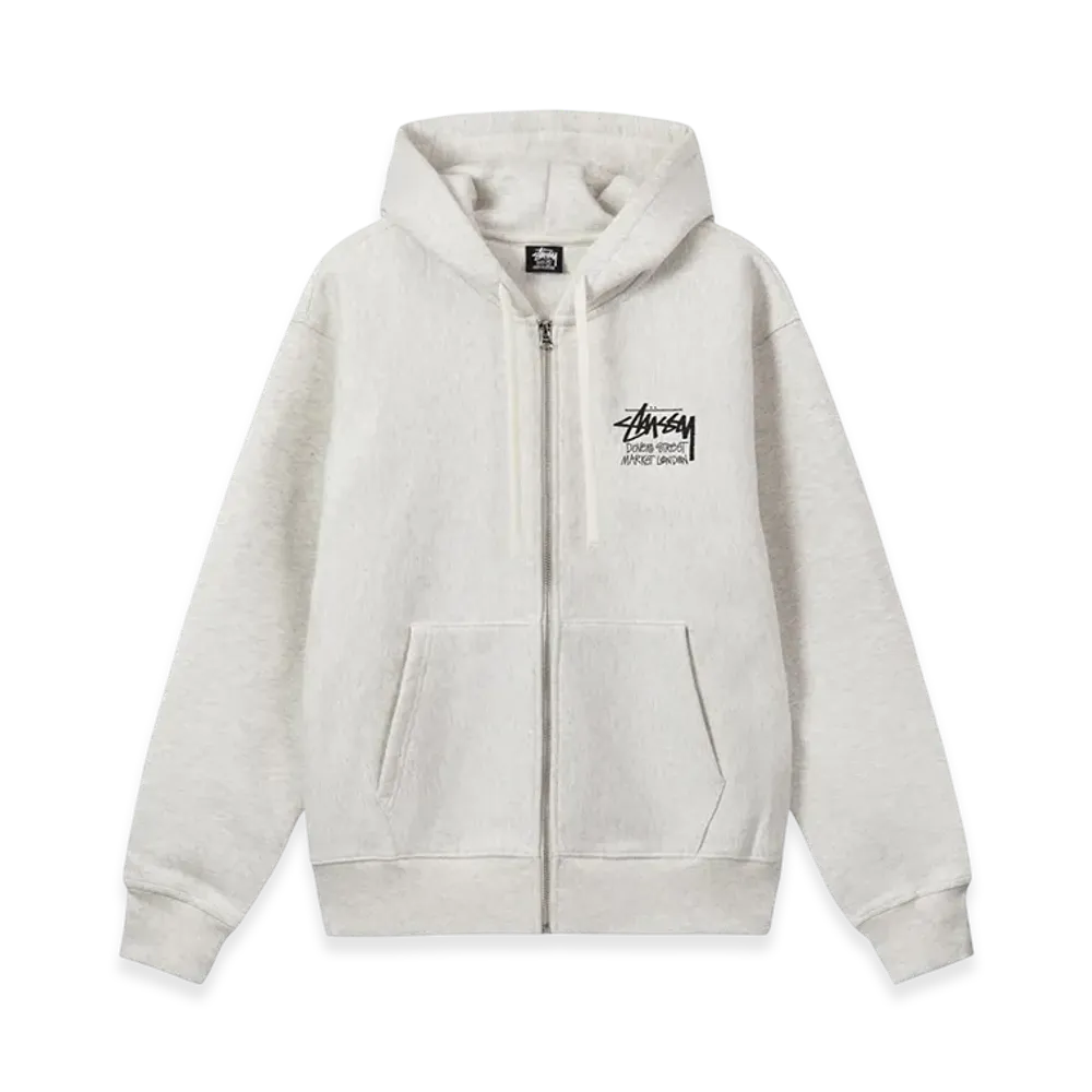Stussy Stock DSM London Zip Hoodie 2022 "Ash Heather"