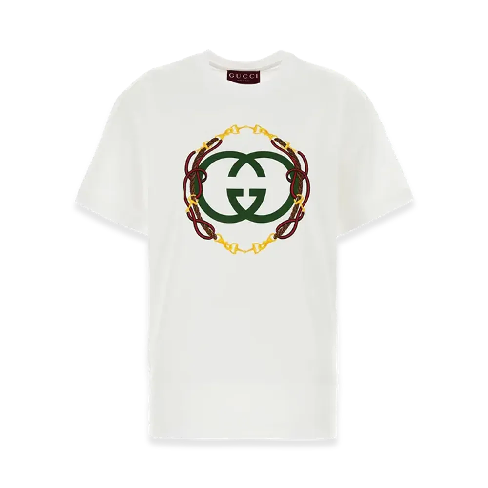GUCCI Women's 'Incrocio GG' T-Shirt "White"