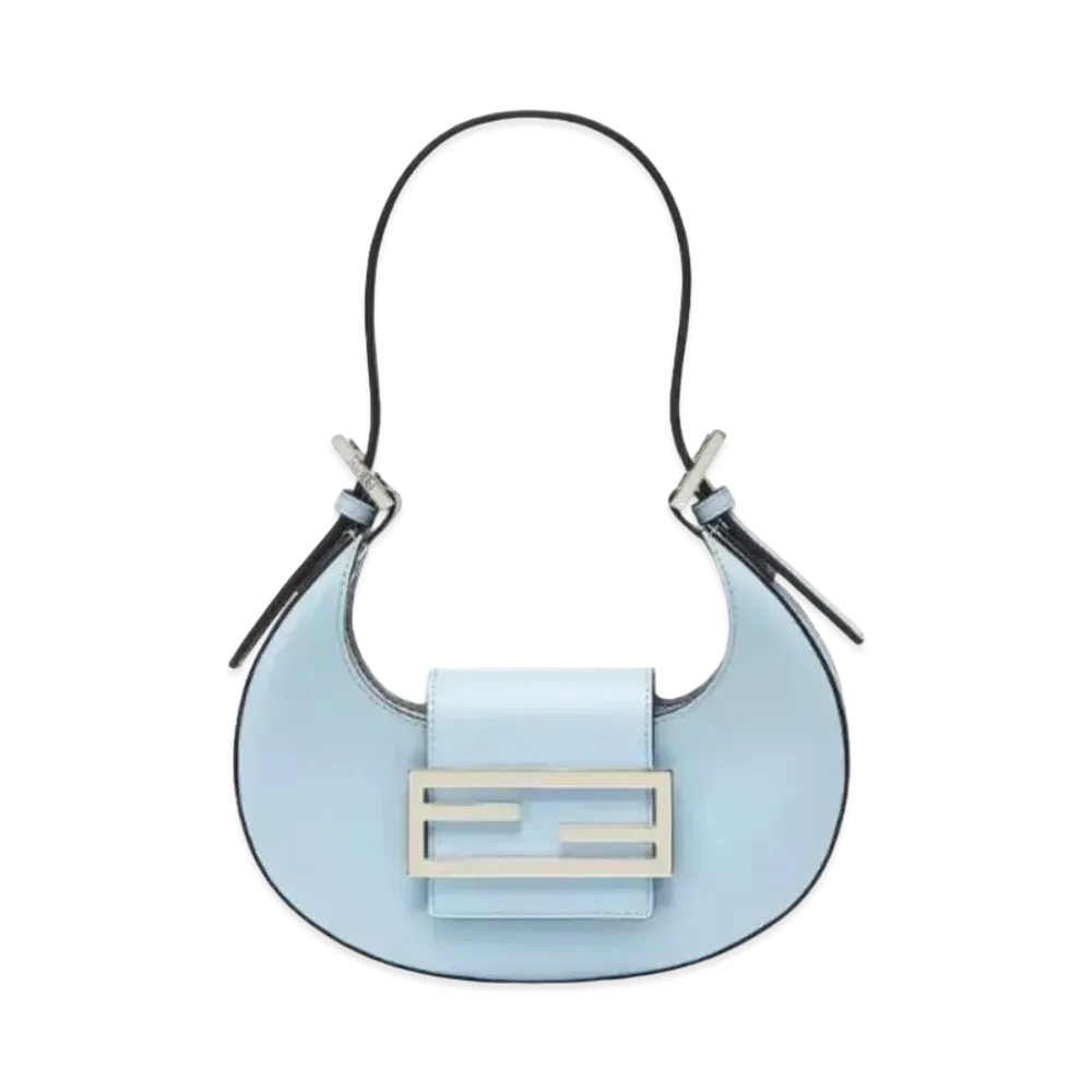 FENDI Cookie Leather Mini Bag "Light Blue"