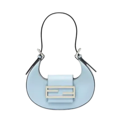 FENDI Cookie Leather Mini Bag "Light Blue"