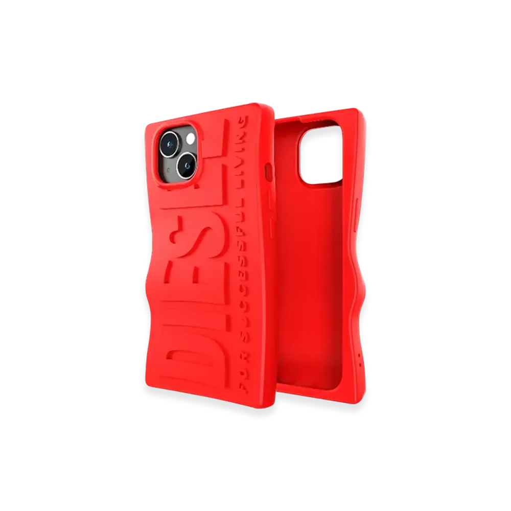 Diesel 54116 Moulded Case Iphone 15 Silicone Case "Red"