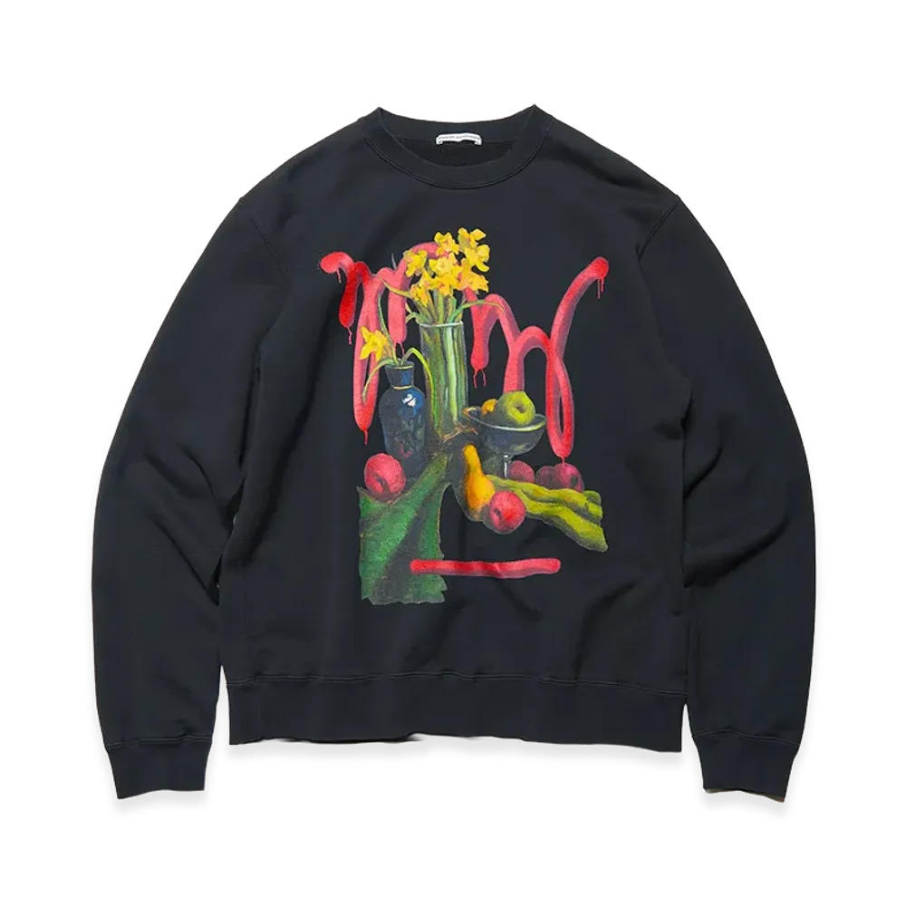 uniform experiment x Michael Cherno Narcissus Crewneck Top "Black"