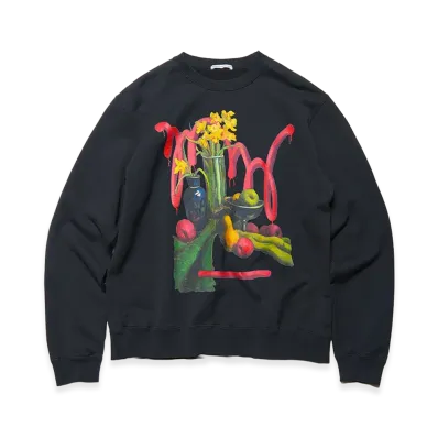 uniform experiment x Michael Cherno Narcissus Crewneck Top "Black"