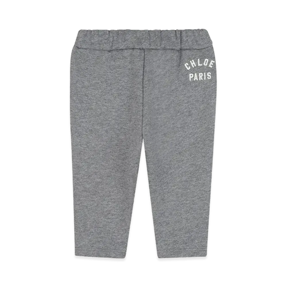 Chloe Kids Sports Trousers With Embroidered Logo "Gray"