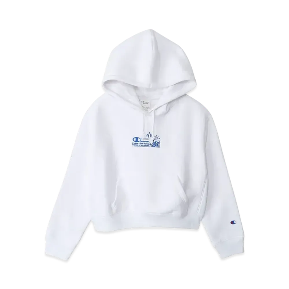 Champion x Danielle Guizio Women's Reverse Weave Hooded Sweatshirt "White"
