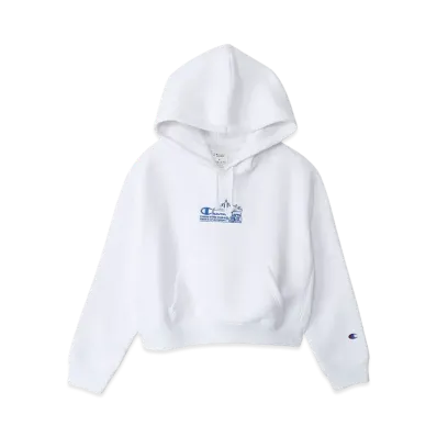 Champion x Danielle Guizio Women's Reverse Weave Hooded Sweatshirt "White"