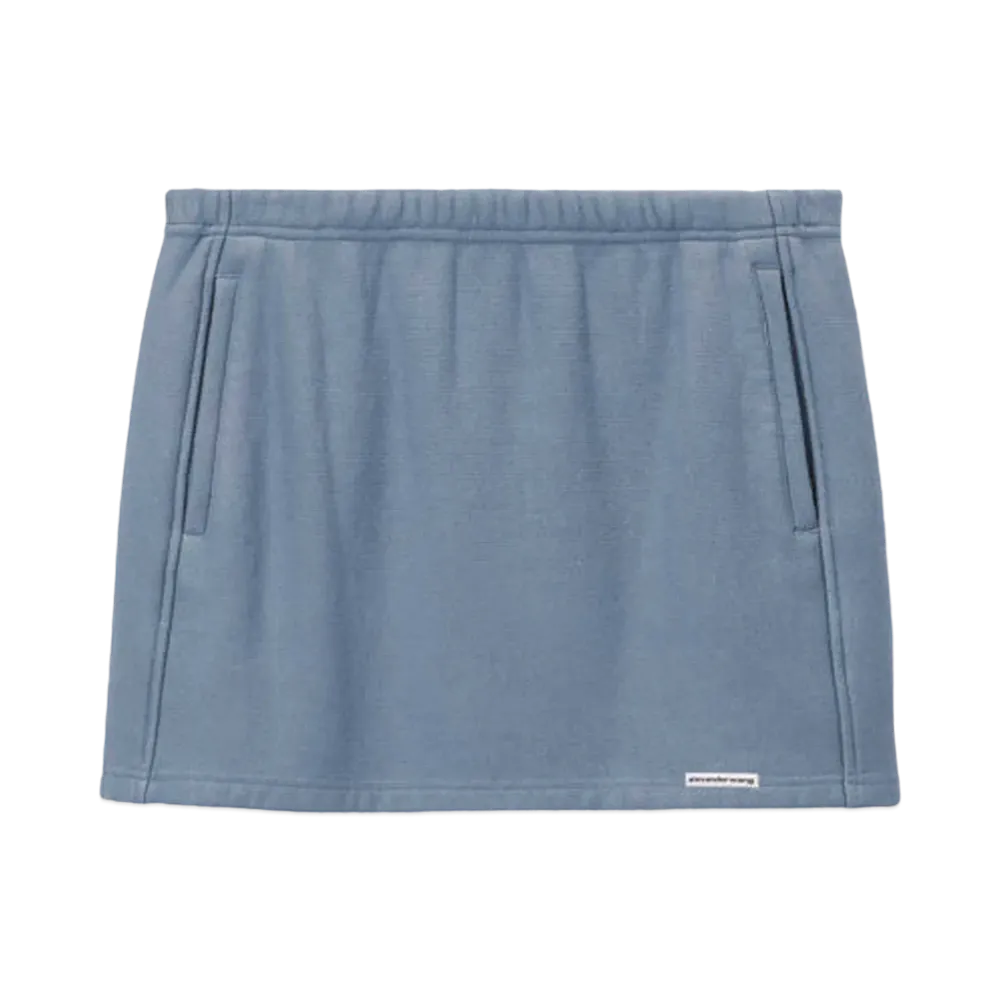 Alexander Wang Cotton Acid Wash Mini Skirt "Washed Vintage Blue"