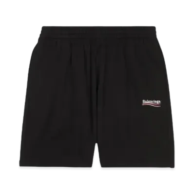 BALENCIAGA Men's Political Campaign Sweat Shorts "Black"