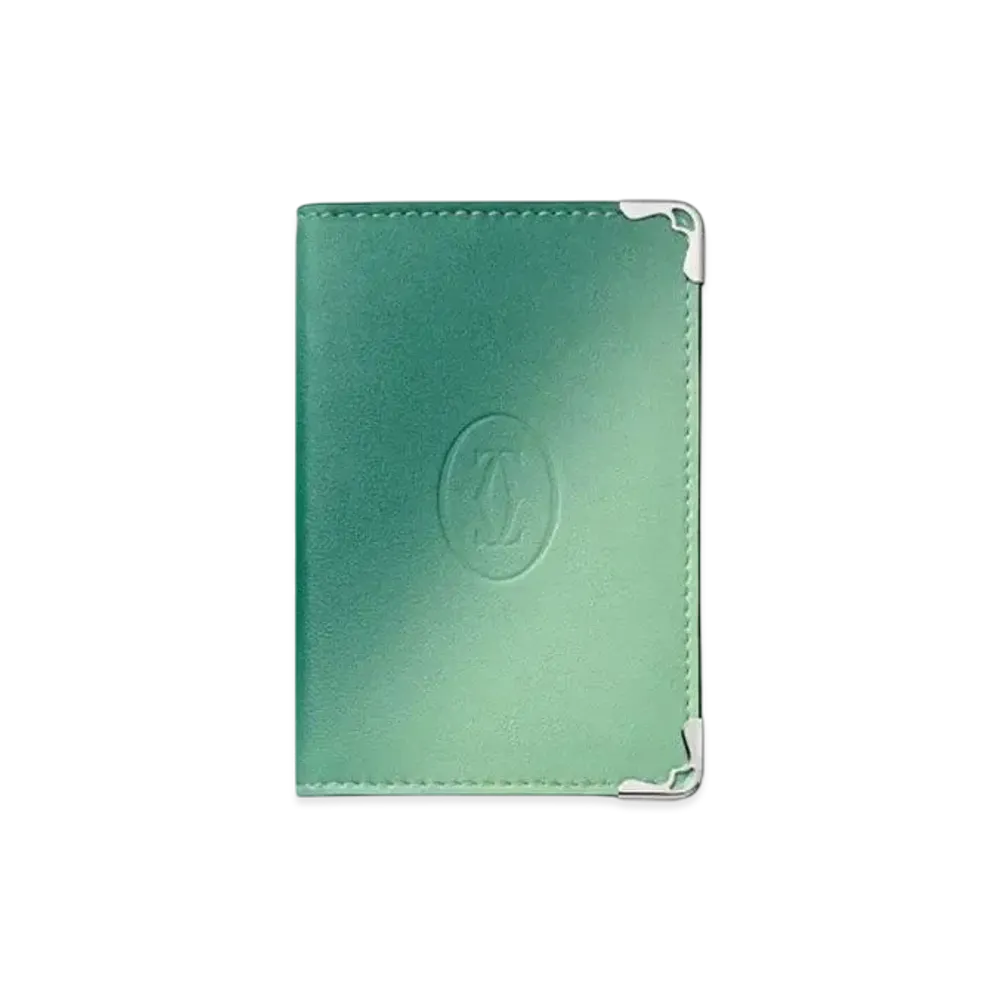 Cartier Four-Credit Card Holder, Must de Cartier "Gradient Leaf Green"