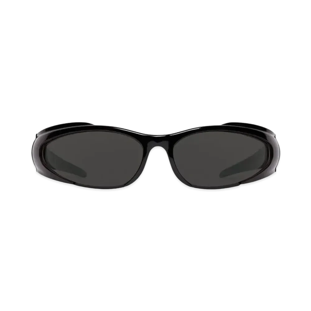 BALENCIAGA Men's Reverse Xpander Rectangle Sunglasses Bio-Based Injected Nylon With Lenses "Grey/Black"