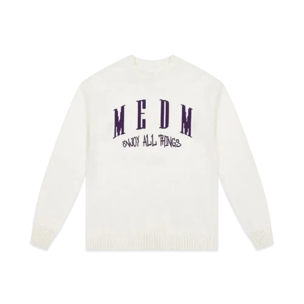 MR. ENJOY DA MONEY Arch Logo Knit "White"