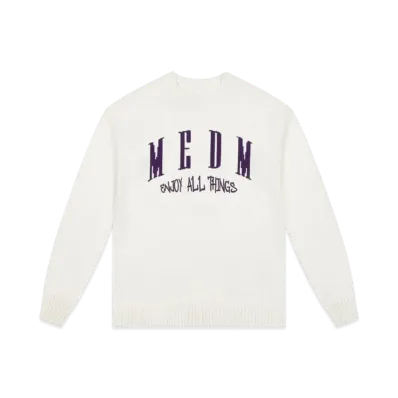 MR. ENJOY DA MONEY Arch Logo Knit "White"