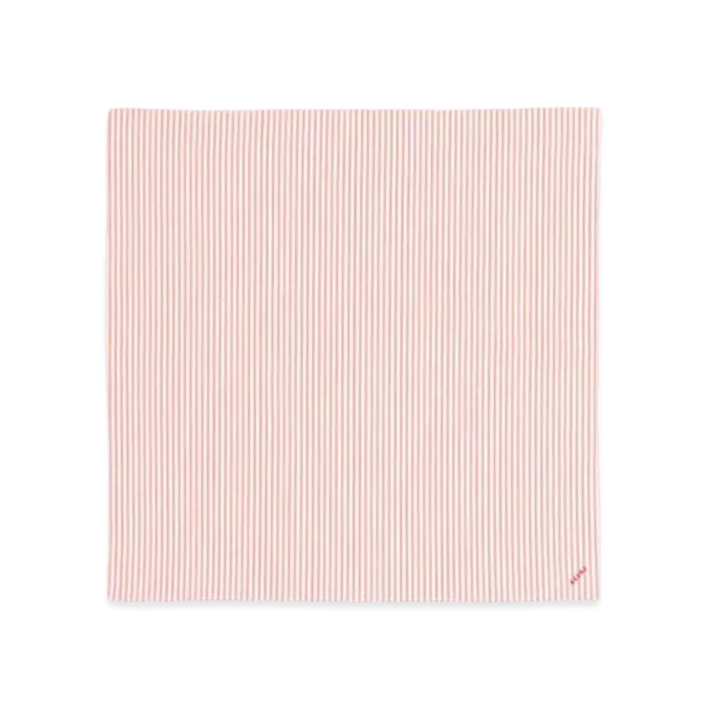 BEAMS Tetoron Cotton Striped Handkerchief "Red"