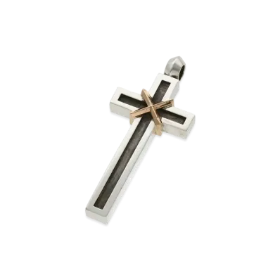 Chrome Hearts Large Mapple Thorpe Cross Pendant Top "Silver/Yellow Gold"