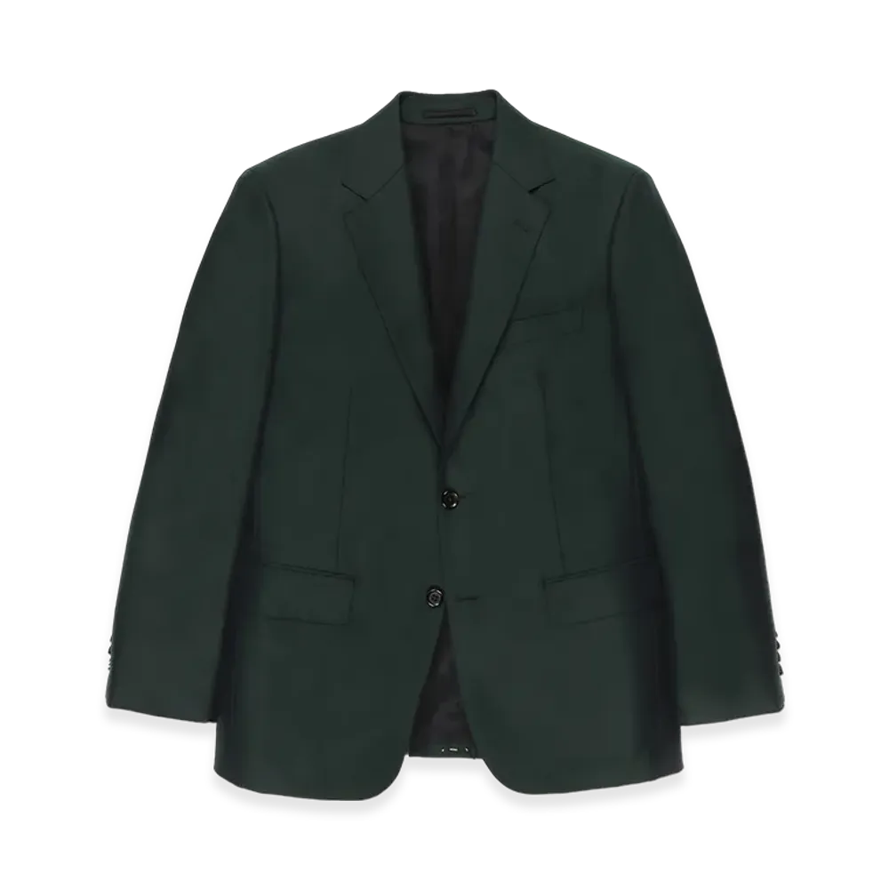 WACKO MARIA x Dormeuil Single Breasted Jacket "Dark Green"