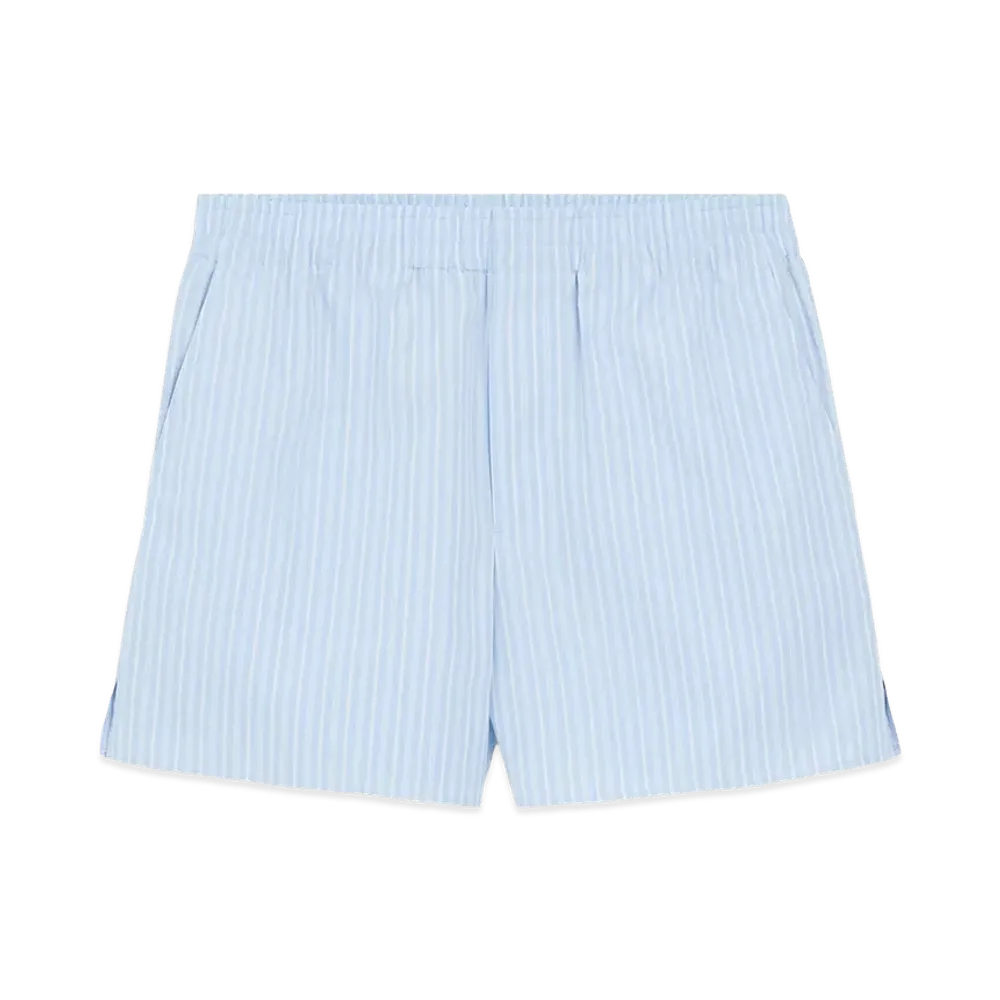 AMI PARIS Striped Shorts "Light Blue"