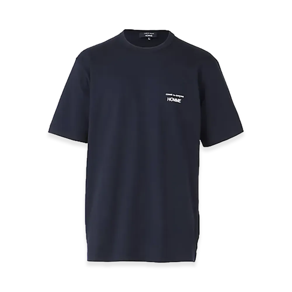 COMME des GARCONS HOMME Cotton Jersey Garment Print T-Shirt "Navy"