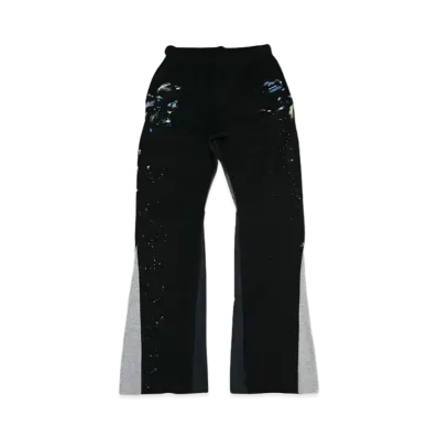 mnml CONTRAST BOOTCUT SWEATPANTS "BLACK"