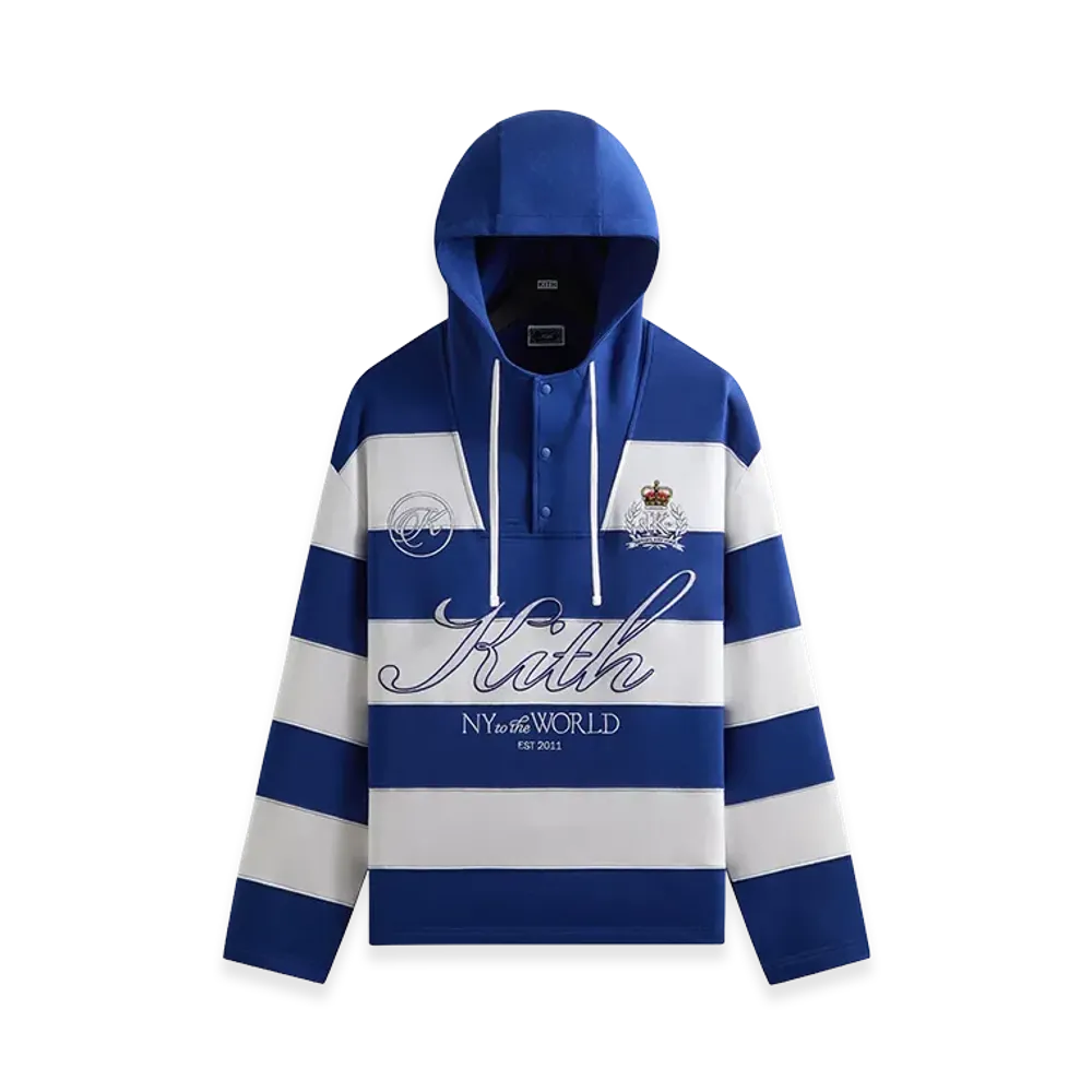 Kith Compact Fleece Striped Caleb Anorak Hoodie "Layer"