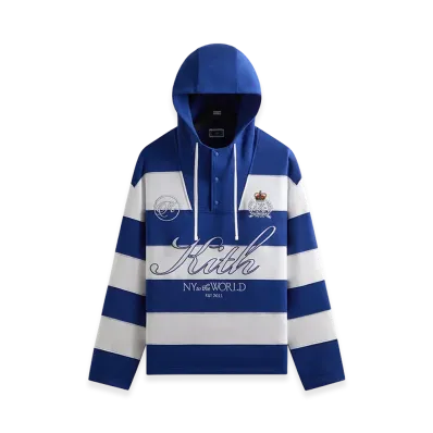 Kith Compact Fleece Striped Caleb Anorak Hoodie "Layer"