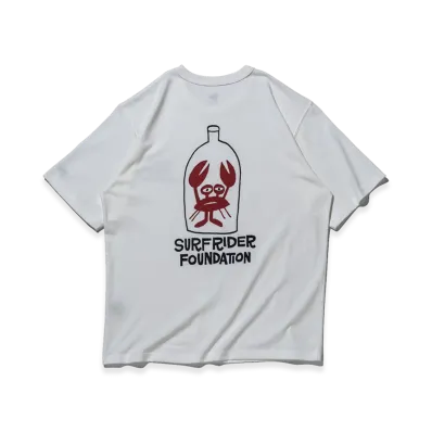 NEW ERA x Surfrider Foundation Short Sleeve Washed Cotton T-Shirt Yusuke Hanai Club "Off White"