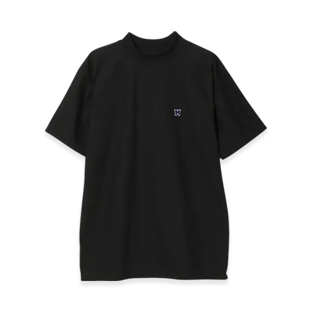 NEEDLES S/S Mock Neck Tee - Poly Pique "Black"