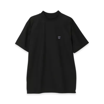 NEEDLES S/S Mock Neck Tee - Poly Pique "Black"