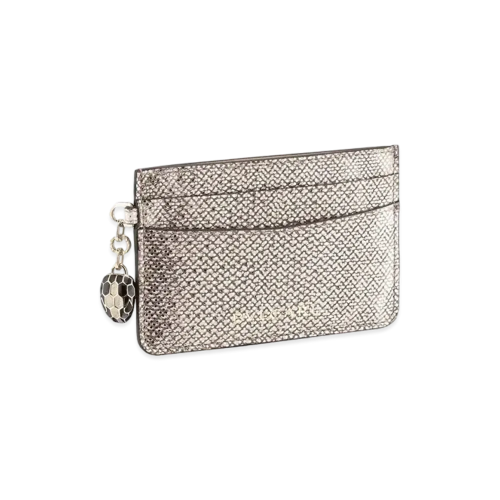 BVLGARI Serpenti Forever Card Holder "Beige"
