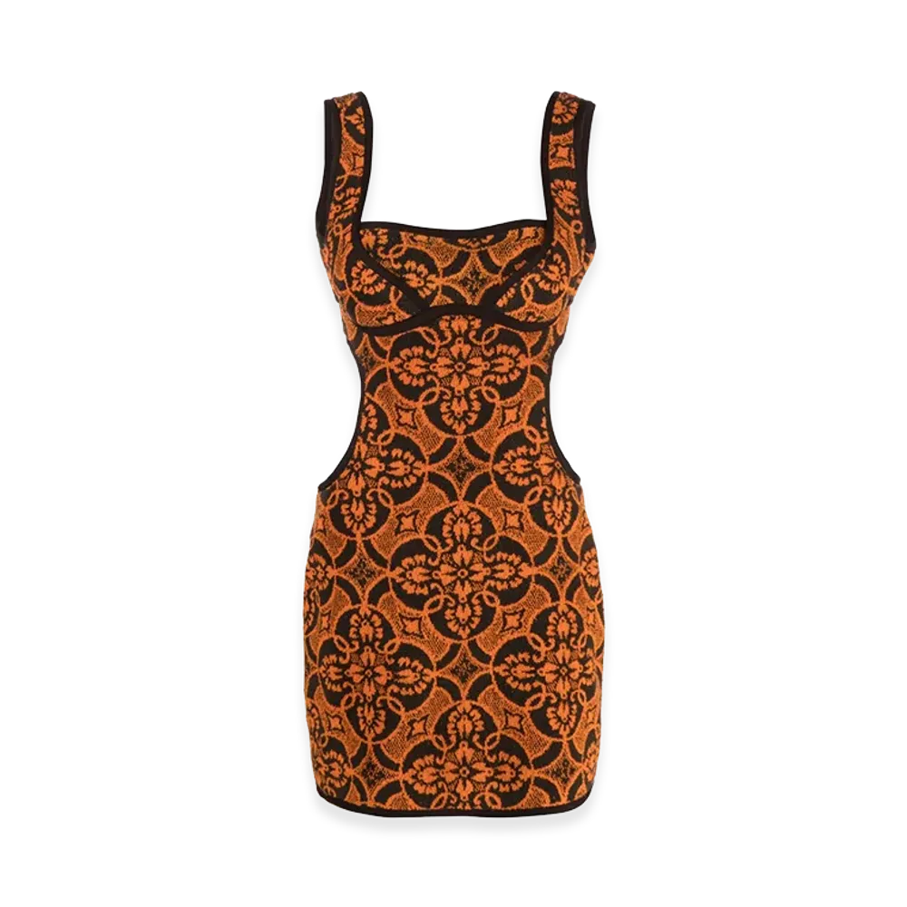 Marine Serre Women's Dresses "Orange"