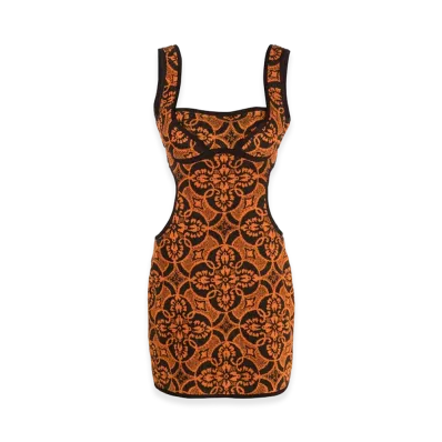 Marine Serre Women's Dresses "Orange"