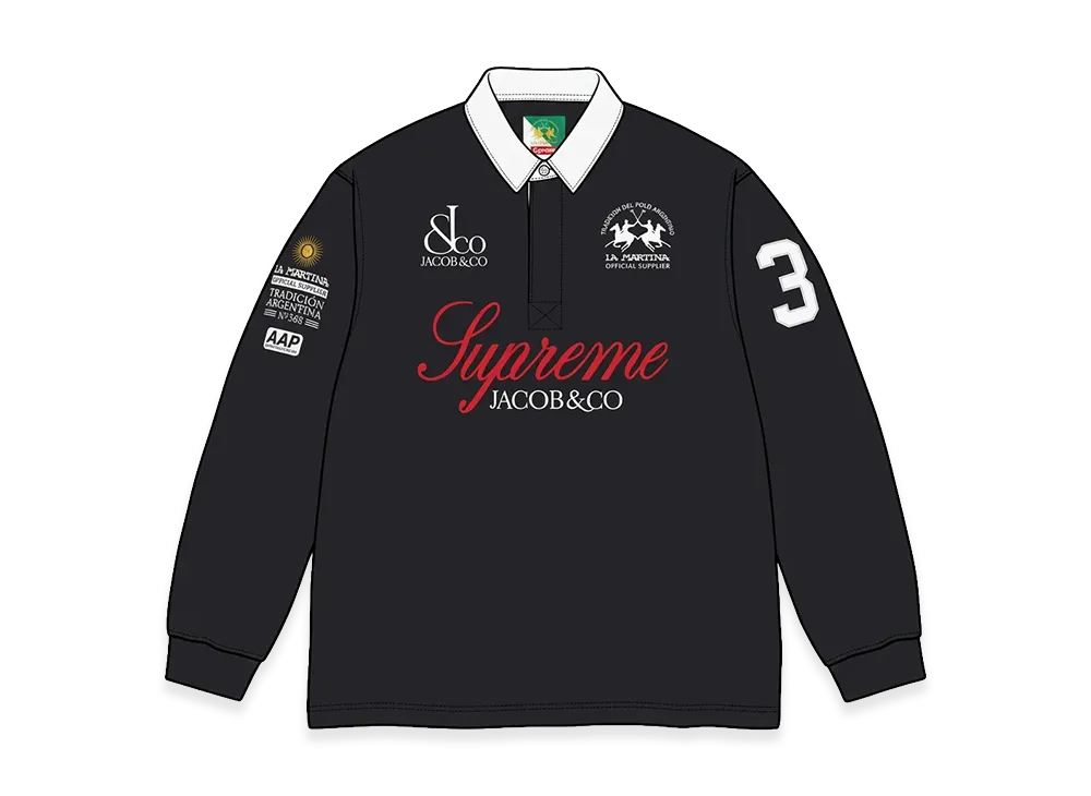 Supreme x La Martina Rugby "Black"