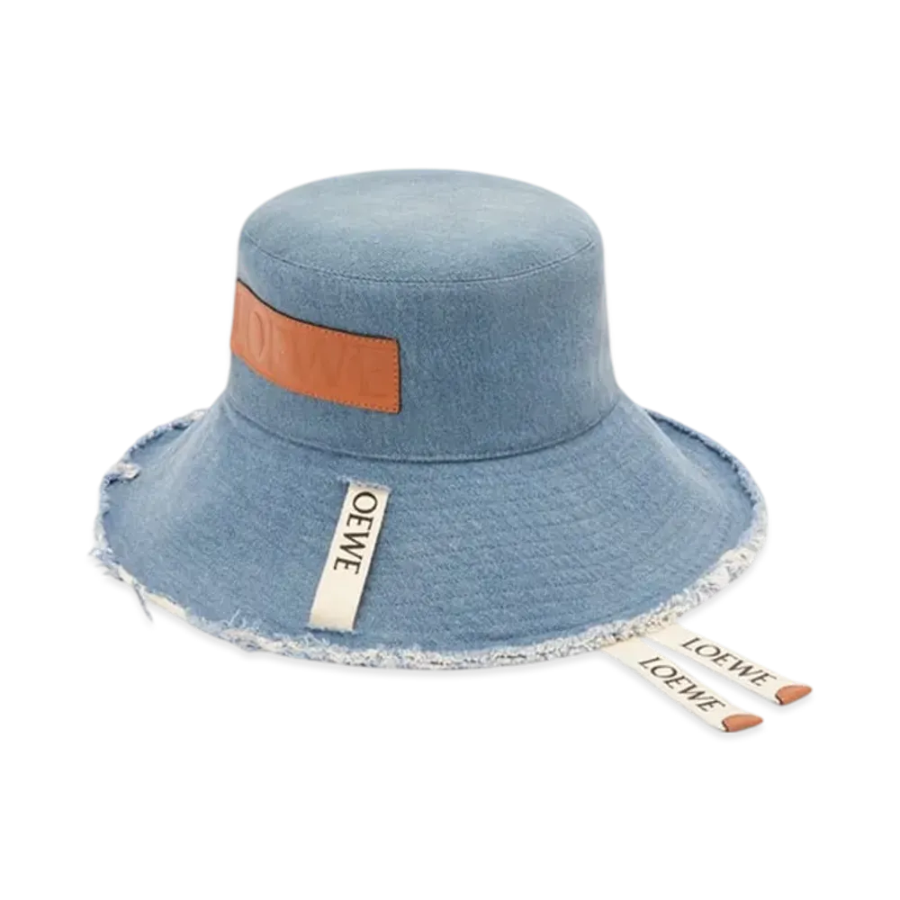 LOEWE Frayed Fisherman Hat "Blue Denim"