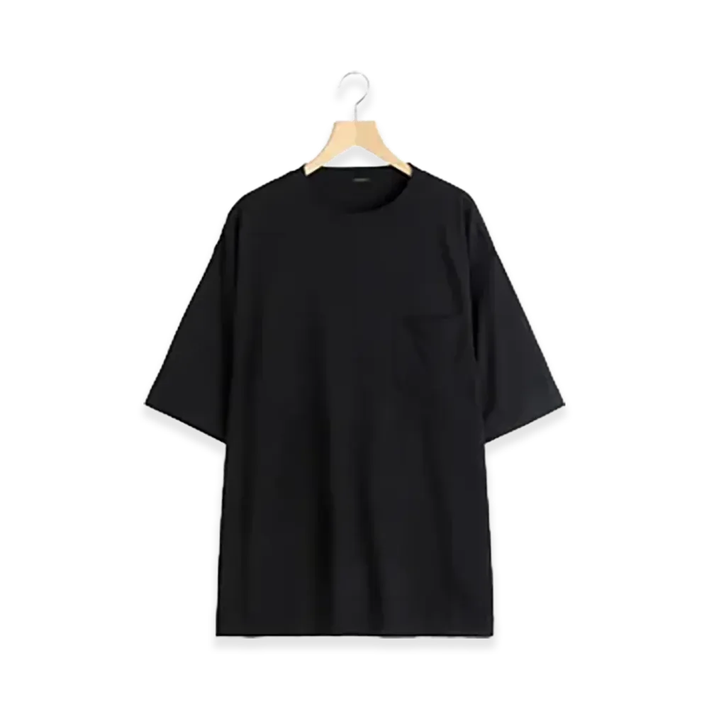 COMOLI Summer Wool S/S T-Shirt "Black"