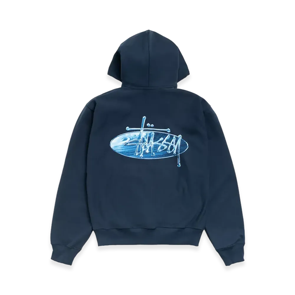 Stussy Wave Oval Hoodie "Navy"