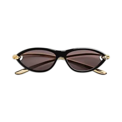 Bottega Veneta Knot Cat Eye Sunglasses "Black/Gold/Gray"