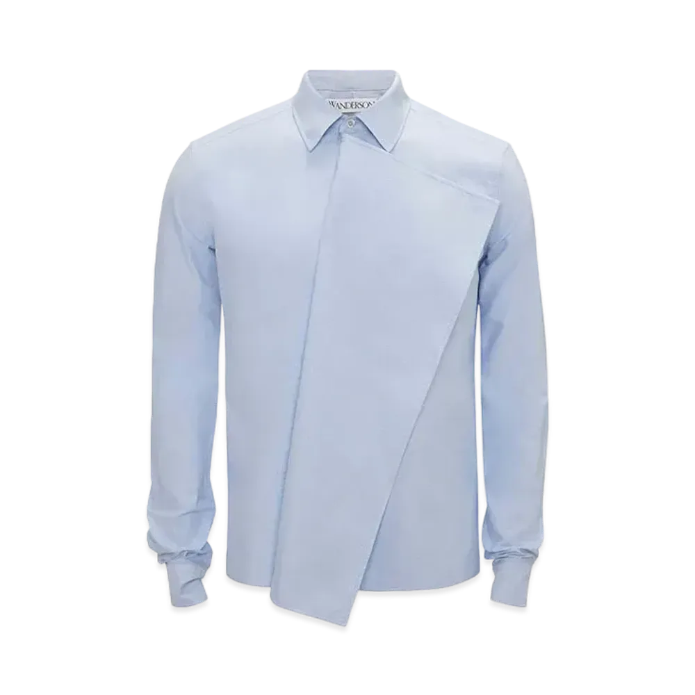 JW ANDERSON Draped Front Shirt "Light Blue"