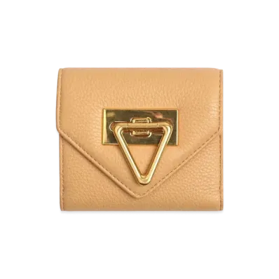 Bottega Veneta Trifold Zip Wallet "Almond"