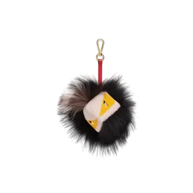 FENDI Eyes Charm Lunar New Year Fox Fur "Black"