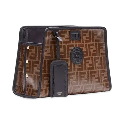 FENDI Small Peekaboo Defender Fabric Pea Caboo Cover "Brown"