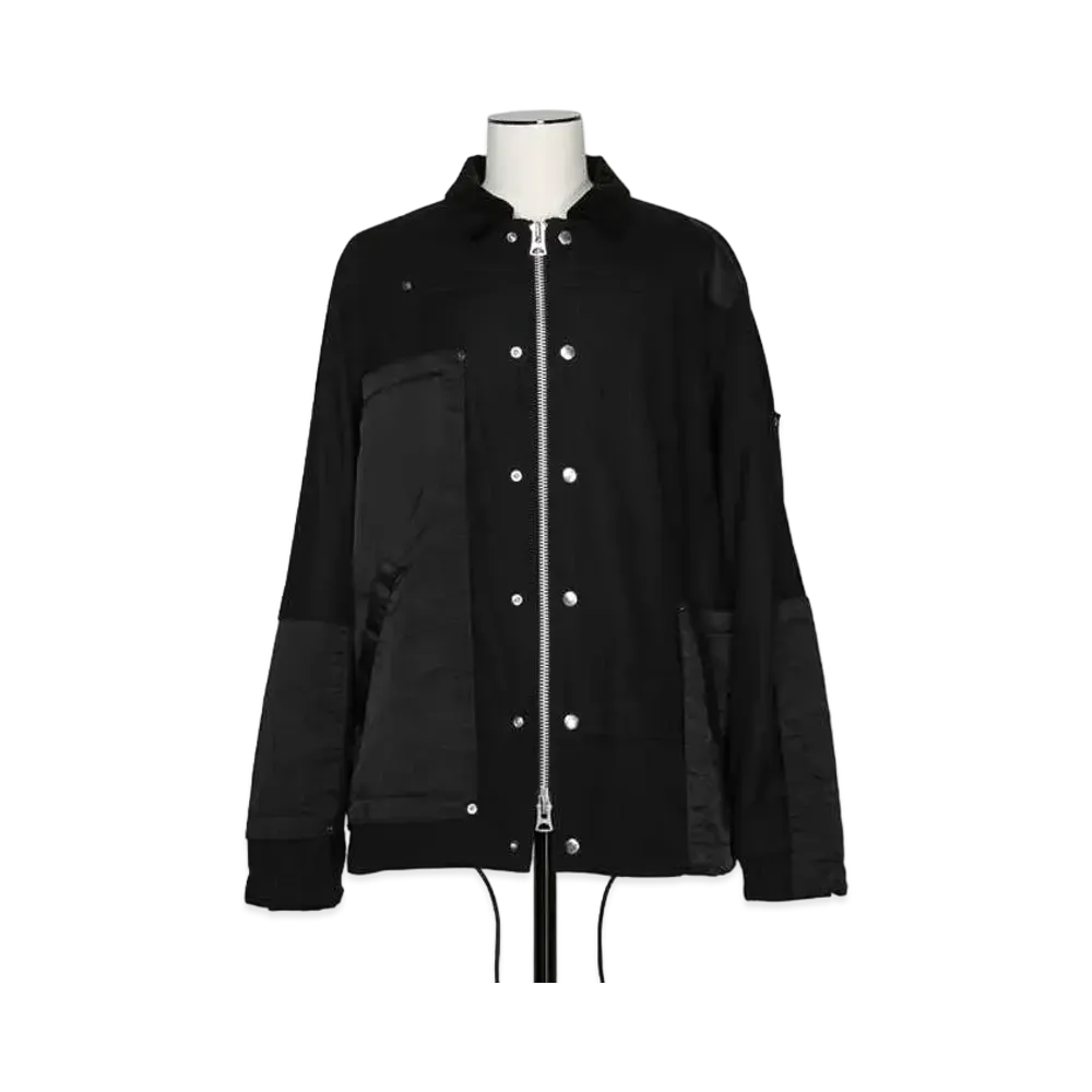 sacai Fabric Combo Blouson "Black"
