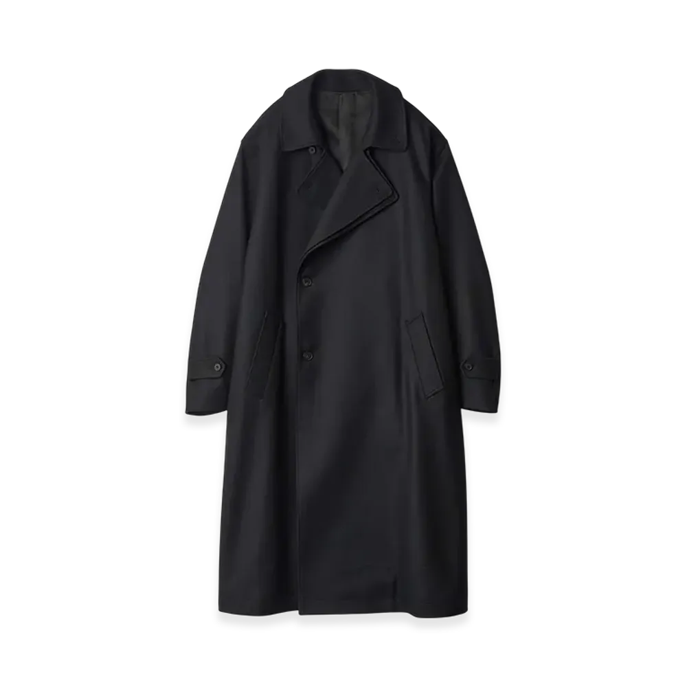 ssstein Double Lapeled Double Breasted Coat "Black"