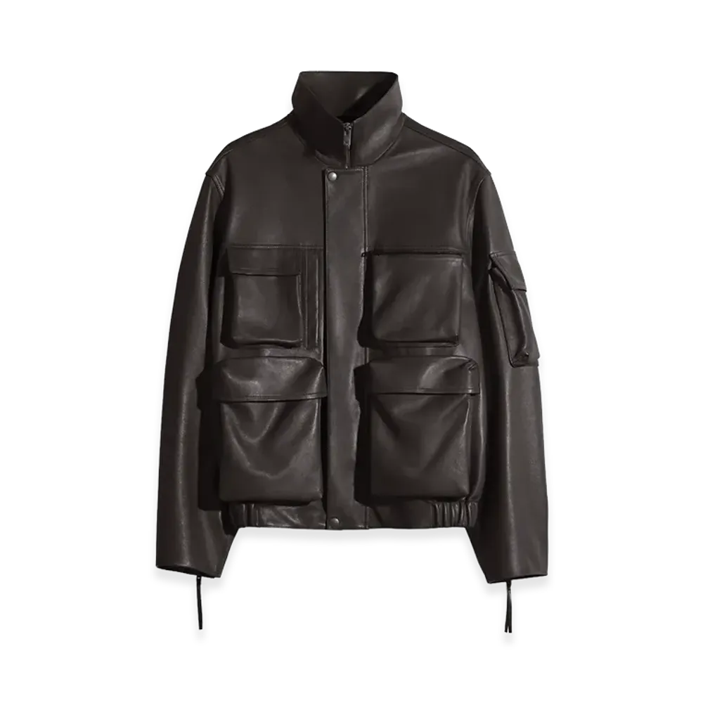 LEMAIRE Women's Pocketed Leather Blouson "Moka"