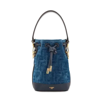 FENDI Women's Mon Tresor Bucket Bag "Blue"