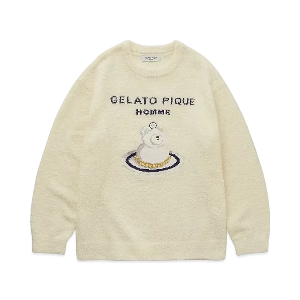 GELATO PIQUE Homme Bear Cake Pullover "Cream"