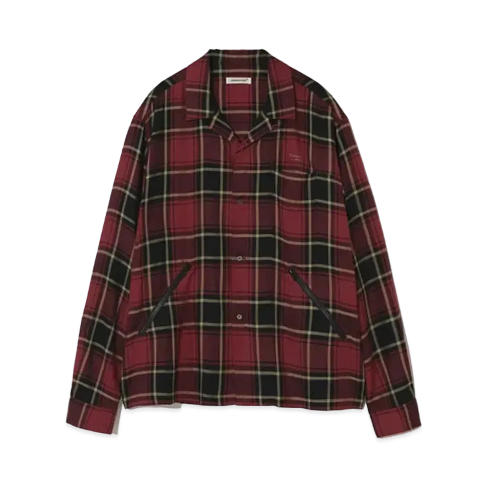 UNDERCOVER Rayon Open Collar Shirt "Red CK"