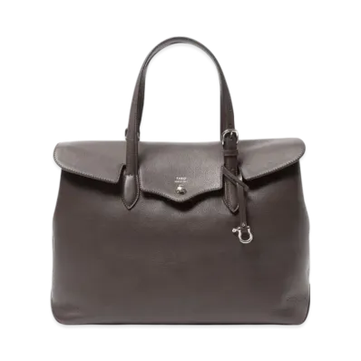 BEAMS Faro / Custom Fratelli Leather Flap Tote Bag "DarkBrown"