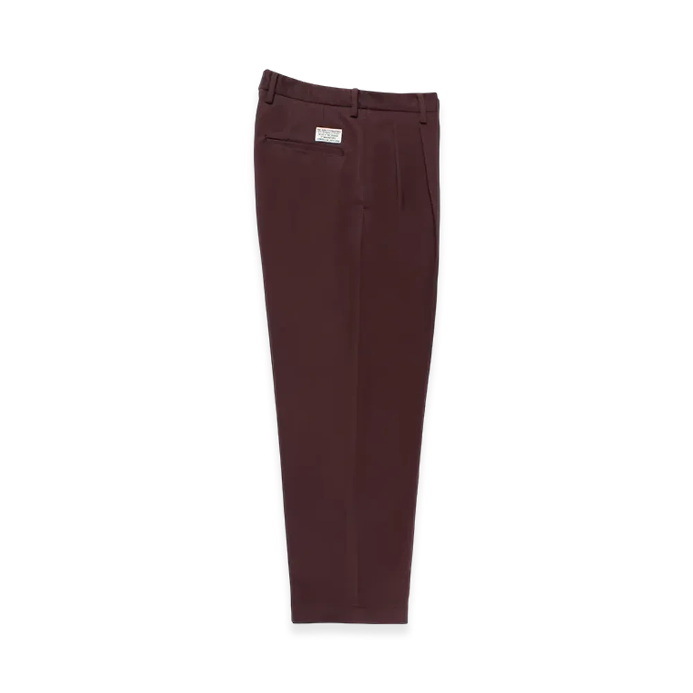 WACKO MARIA Double Pleated Chino Trousers "Burgundy"