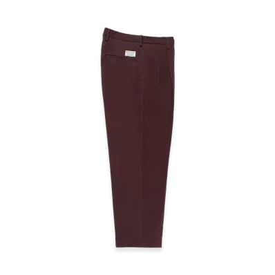 WACKO MARIA Double Pleated Chino Trousers "Burgundy"