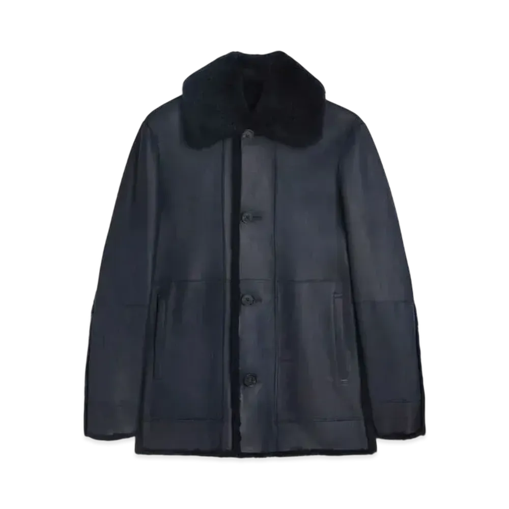 Jil Sander Women's Shearling Caban "Navy"